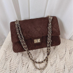 Mati seemisnahast ketiga kott, ehtsast nahast teemantkujuline &uuml;he&otilde;lakuga naistekott, k&otilde;rgekvaliteediline tunne, Tonle crossbody v&auml;ike ruudukujuline 25x14x6cm kohv