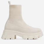 Naiste saapad Elastsed platvormsaapad Hingavad kevadsuvised kontsad Botas Mujer Slip On Poolsaapad Elegantsed kontsaga kingad naistele 37