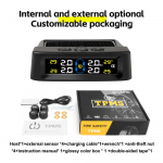 P&auml;ikeseenergial t&ouml;&ouml;tav auto rehvir&otilde;hu j&auml;lgimise t&ouml;&ouml;riist TPMS Rehvir&otilde;hu j&auml;lgimiss&uuml;steem Juhtmevaba TPMS Monitor LCD-ekraan Rehvir&otilde;hu m&otilde;&otilde;tur