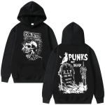 Rock Band The Exploited Graafiline Huppar Punks Not Dead Hupparid S&uuml;gis Talv Mehed Naised Hip Hop Gooti Punk &Uuml;le suurusega Dressipluus 3XL gray