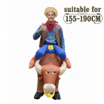 T&auml;iskasvanute t&auml;ispuhutav kauboi kost&uuml;&uuml;m Naljakas selga s&otilde;idetav t&auml;ispuhutav &uuml;likond Unisex j&otilde;uludeks t&auml;nup&uuml;hadeks kingituseks peoks cosplay One Size