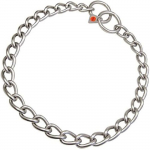 Collier en acier inoxydable - HERM SPRENGER - Tordu - Liens de 4 mm - Pour grands chiens - Durable matt valge v&auml;rv