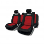 Housse de Si&egrave;ges - Sparco - SP 90073 - Noir/Rouge - 11 Pi&egrave;ces - Compatible Airbag