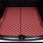 Car Trunk Mats for Lincoln MKC 2017- No speaker version in the trunk Anti Dirty Durable Leather Carpet Protective pad