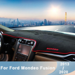 Auto armatuurlaua kate V&auml;ltige kerget matti UV-vastased padjad Vaibad Aksessuaarid LHD For Ford Mondeo Fusion 2013-2016 2017 2018 Black Side