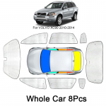 Autokatted UV-kaitsega Volvo XC90 2010-2025 jaoks Aknakardin P&auml;ikesekaitsekate Tuuleklaasi Kate Siseauto Tarvik 1PC Front 10-14