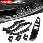Carbon Fiber RHD LHD Car Interior Door Handle Fit For BMW 5 series F10 F11 520d 525d 530d 535i Inner Panel Pull Trim Cover RHD-Carbon-1PCS