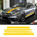 Edition 1 Auto Kapott Katus V&otilde;idus&otilde;idu K&uuml;ljeliistu Triibud Vin&uuml;&uuml;lkleeps Mercedes Benz C63 Coupe W205 AMG C200 C250 Tarvikutele 4-Door Coupe