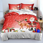 Tekikoti komplekt 3D J&otilde;uluvana H&auml;id J&otilde;ule &Uuml;he- ja Kahekohaline Suurus P&uuml;hade Atmosf&auml;&auml;r Kaunistus Pehme ja Mugav EU 135x200cm 2PCS