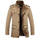 Kevad-s&uuml;gis meeste jope &uuml;hev&auml;rviline krae Keskpikk jakk Suures suuruses XXXXXL khaki