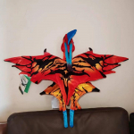 Shanghai Disneyland suur v&auml;rviline lendav pteroosauruse-inspireeritud Banshee Ikran koomiksist pehme m&auml;nguasi (Laste m&auml;nguasi ja suveniir) 50cm punane