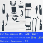 Kia Sorento MQ4 jaoks - Auto salongi keskkonsooli l&auml;bipaistev TPU kaitsekile Kriimustuskindel paranduskleebis Style A For LHD