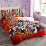 Jaapani stiilis voodipesukomplekt Multikas N-Naruto tekikott vooditekkide komplekt Akatsuki Sasuke Uzumaki Tekikate Padjap&uuml;&uuml;r EU Single(135*200cm)3pcs