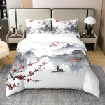 Jaapani Sakura Tekikatted Teismelistele Kuninganna Suurus Jaapani Stiilid Tekikatted Komplekt 2 Padjap&uuml;&uuml;ri 1 Tekikate (T&auml;idiseta) 180*220cm 3pcs