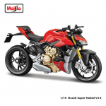Maisto 1:18 Ducati Monster 2021 Super Naked V4 S originaal volitatud simulatsiooniga sulamist mootorratta mudel m&auml;nguauto kingitus kollektsioon