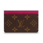 Louis Vuitton kaardihoidja fuksiaroosa/pruun monogrammiga l&otilde;uend naiste rahakotid M60703 Gift Set(Basic Set+Box+Shopping Bag)