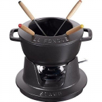 Service &agrave; fondue - STAUB - 40511-970-0 - Fonte - 16 cm - Noir mat - Compatible induction must