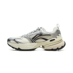 Li Ning Cushioning Abrasion Resistant Breathable Low top Casual Shoes Men's White Silver AGCV243-3 43