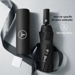 GLC GLB Auto 12 Luuga Must Geel P&auml;ikesekaitsekreem Automaatselt Kokkupandav Vihmavari Mercedes Benz AMG W204 W205 W203 W211 W212 W213 W201 W210 W12 jaoks