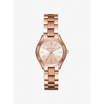 Michael Kors Mini Slim Runway Roosa Kuldse Tooniga K&auml;ekell MK3513 roosa kuldne v&auml;rv