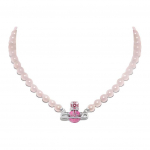 Vivienne Westwood Saturnikujuline Dekoratiivne Messingist Kaelakee Naiste kaelakee Roosa 6301011O02P447 Basic Packaging-Box