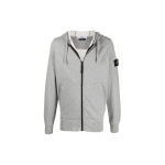 STONE ISLAND Klassikaline Cleanfit logoga t&otilde;mblukuga kapuutsiga dressipluus Meeste dressipluus Muda 741564251-V0M64 M