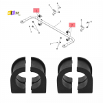 A03E-2 tk Tagumise stabilisaatori puksid Polaris Ranger 500 570 499 700 800 900 1000 jaoks 5439731 5438903 5437423 5433866 must