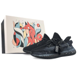 Adidas Originals Yeezy Boost 350 V2 Cushioning Slip Resistant Abrasion Resistant Low top Casual Shoes Unisex Black Blue HQ4540(Team40-) 36⅔ white