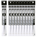 Pentel Kuulotsakuga Pastapliiatsi T&auml;itepadrunid, EnerGel, 0,3 mm, XLRN3-A, Must, 10 tk pakis