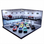 1/64 1/18 1/24 1/32 1/43 M&otilde;&otilde;tkava Auto Garaaž Diorama Mudelite Komplekt Stseen LED-iga Parkimisplatsi Mudel Matchbox Hot Wheels Kogumiseks