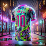 2026 Meeste Messi Meistrid 3D T-s&auml;rk, Maailmameistriv&otilde;istluste #10 Prindiga, Kiiresti kuivav Hingav, Igap&auml;evane/V&auml;litingimustes F&auml;nni M&auml;lestusriietus 4XL kuld