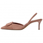 ZARA Suede Bow Detail Slingback Kitten Heels Roosa Naiste 2218610050 37