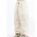 HOUZHOU &Uuml;lem&otilde;&otilde;dulised Cargo Langevarjup&uuml;ksid Naised Jaapani Stiil Gorpcore Laiad Jala Džoggerid Hipilikud Baggy Vintage Sweatpants P&uuml;ksid L beež