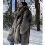 Meeste kasukas naaritsa pikk mantel Talvine soe mantel 6XL