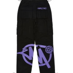 Retro Ameerika Hip Hop Laiad P&uuml;ksid Tasku Prindiga Vabaaja L&otilde;dvad T&ouml;&ouml;riided P&uuml;ksid Meestele Tantsu Stseen Mugav Istuvus XL black