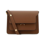 Marni Klapiga &Uuml;hev&auml;rviline Vasikanahast &Otilde;la-Crossbody Kott Naiste Kotid Pruun SBMPN09NO1LV589-ZM30N Basic Set (Bag+Dust Bag) brown