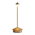 Zafferano Pina Pro - Reguleeritava heledusega LED-laualamp alumiiniumist, IP54 kaitse, sise-/v&auml;listingimustes kasutamiseks, pistikupesaga, K29cm, EL-pistik - Corten-Wellngs_siasd