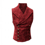 Meeste vest Retro krae &Uuml;hev&auml;rviline n&ouml;&ouml;biga vest Vabaaja Slim Fit Gilet Homme vestid Peigmeestele Meeste mood Meeste vest M veinipunane v&auml;rv