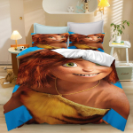 The Croods Xiao Yi Tekikottide Komplekt Voodipesu Tekikottide Komplekt Kuninglik Suurus 3D Laste Voodipesu Komplekt 135x200cm
