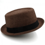 Meeste Naiste Klassikalised Kootud Pork Pie M&uuml;tsid Fedora P&auml;ikesem&uuml;tsid Trilby M&uuml;tsid Suvine Boater Ranna V&auml;ljas Reisi Peo Suurus US 7 1/4 UK L 57-58 CM pruun
