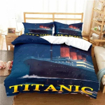 Titanic Laev Ookean Tekikate Padjap&uuml;&uuml;r Titanic Jack Voodipesu Komplekt T&auml;iskasvanu Poiss T&uuml;druk Magamistoa Kaunistus Lapsed &Uuml;he Kahekohaline Suurus 135x200cm