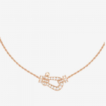 Fred Force10 T&auml;hem&auml;rgi Hobuseraua Kaelakee, Naiste Roosa Kuldne Choker T&auml;ielikult Teemantidega Inkrusteeritud, DIY Paaristiil. Advanced Version roosa kuldne v&auml;rv