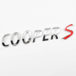 3D COOPER S T&auml;hed Auto Tagumine Pagasiruumi Embleem M&auml;rk Kleebis Tarvikud Mini Cooper S R56 R53 R60 F56 jaoks Silver white