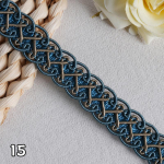 12 Meetrit Tutt&auml;&auml;risega Pitsi &Auml;&auml;risriba 1,7 cm Laius &Otilde;mblemiseks Kardina Diivani Padja Kodutekstiili DIY Tarvikud 12M