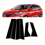 6 TK l&auml;ikivmustad piilarikatted sobivad Renault Kadjar 2015 2016 2017 2018 jaoks, ukseakna liistude kleebised must