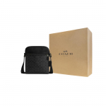 COACH Houston PVC Crossbody kott, &Otilde;lakott V&auml;ike Meeste Must Hall Gift Box Set (Basic Set + Yellow Gift Box) tumehall v&auml;rv