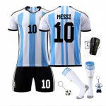 Laste spordiriietus ANUTETOUNI&reg; Argentina Messi Jalgpallis&auml;rgi komplekt #10 Pol&uuml;ester Valge/Sinine 100-110 CM