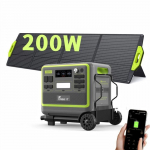 FOSSiBOT F2400 kaasaskantav toitejaam + 200W p&auml;ikesepaneel + haagis, P&auml;ikesegeneraator 2048Wh LFP aku 2400W, Telkimine/Reis/Kodu/H&auml;daolukord