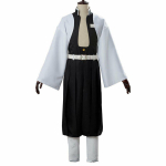 Kvaliteetne Demon Slayer Kimetsu No Yaiba Tuule sammas Sanemi Shinazugawa Cosplay Kost&uuml;&uuml;mikomplekt Ideaalne Halloweeni pidudeks Sanemi Shinazugawa Costume,L white