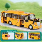 Suur suurus 1:24 Legeerterasustega Koolibuss Valatud Mudel M&auml;nguauto Uksed Avatavad Heli Valgus T&otilde;mmatav Miniatuurne S&otilde;iduk &Otilde;pilase Kingitus yellow